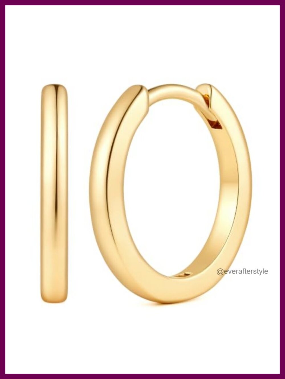14K Gold Plated Small Huggie Hoop Earrings for Women